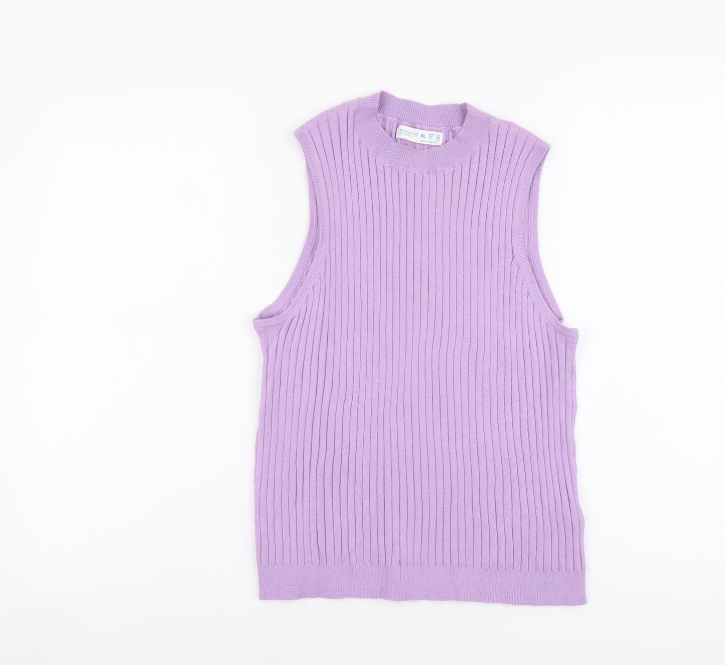Primark Womens Purple Viscose Basic Tank Size XL Round Neck