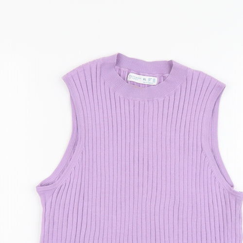 Primark Womens Purple Viscose Basic Tank Size XL Round Neck