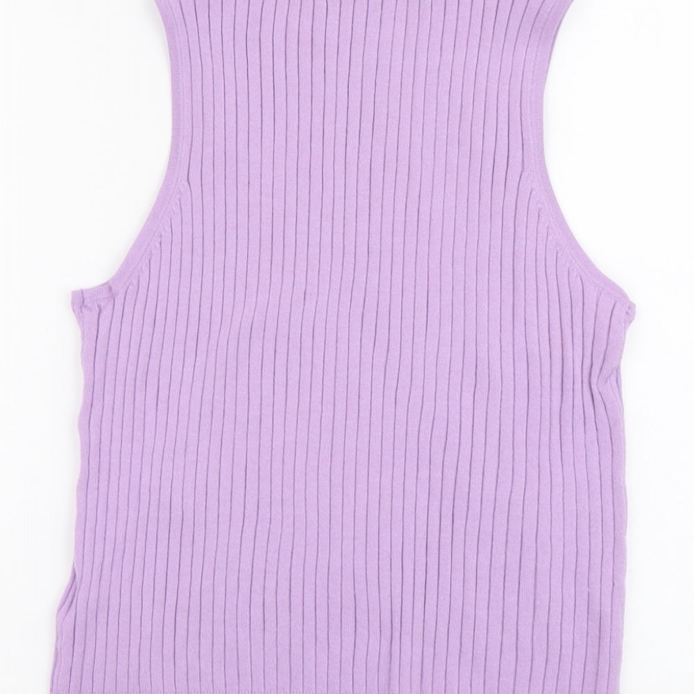 Primark Womens Purple Viscose Basic Tank Size XL Round Neck