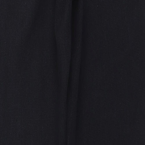 Papaya Womens Black Polyester Chino Trousers Size 10 L31 in Regular Button