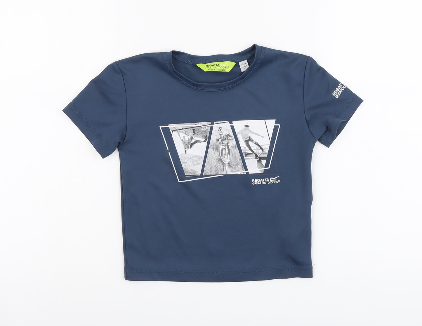 Regatta Boys Beige Polyester Basic T-Shirt Size 3-4 Years Round Neck Pullover - Outdoor Sports