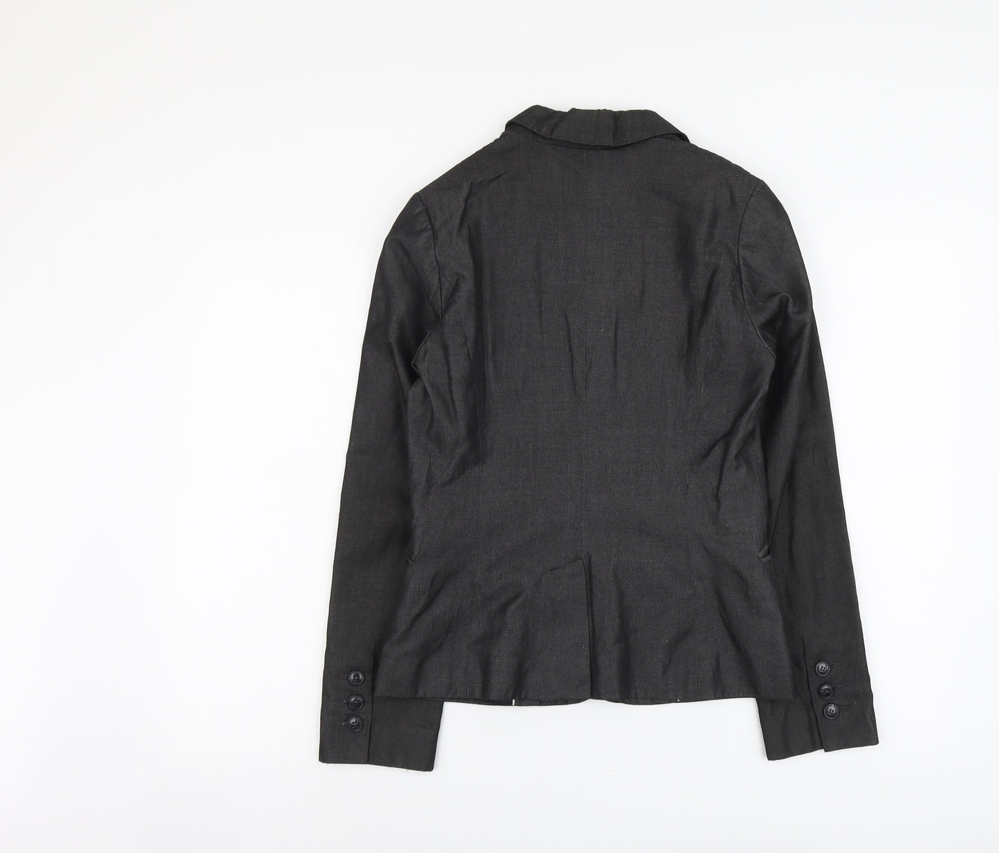 H&M Womens Grey Polyester Jacket Blazer Size S