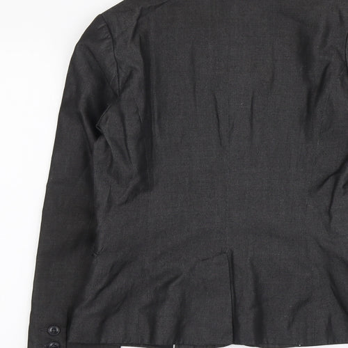H&M Womens Grey Polyester Jacket Blazer Size S