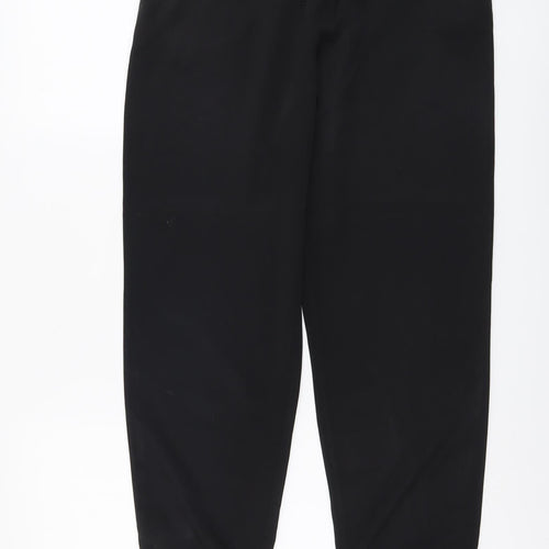Papaya Womens Black Polyester Trousers Size 8 L28 in Regular Drawstring