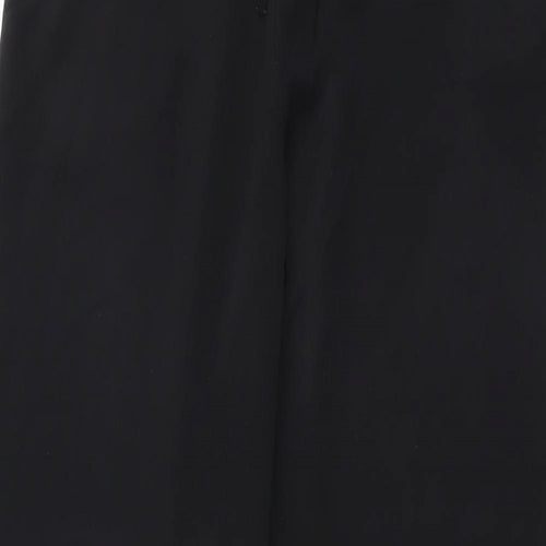 Papaya Womens Black Polyester Trousers Size 8 L28 in Regular Drawstring