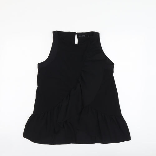 NEXT Womens Black Polyester Basic Tank Size 12 Round Neck