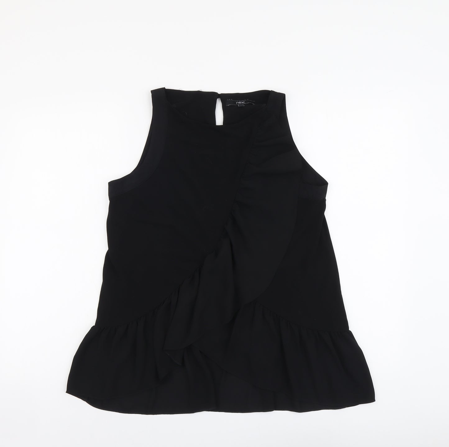 NEXT Womens Black Polyester Basic Tank Size 12 Round Neck