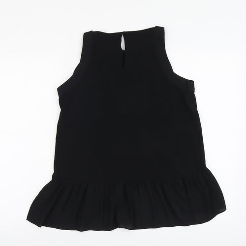 NEXT Womens Black Polyester Basic Tank Size 12 Round Neck
