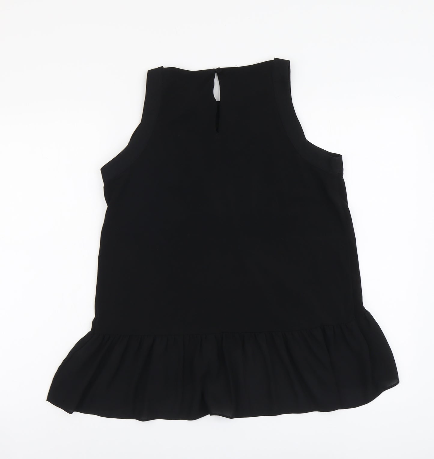 NEXT Womens Black Polyester Basic Tank Size 12 Round Neck