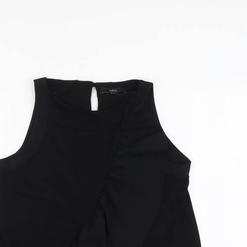 NEXT Womens Black Polyester Basic Tank Size 12 Round Neck
