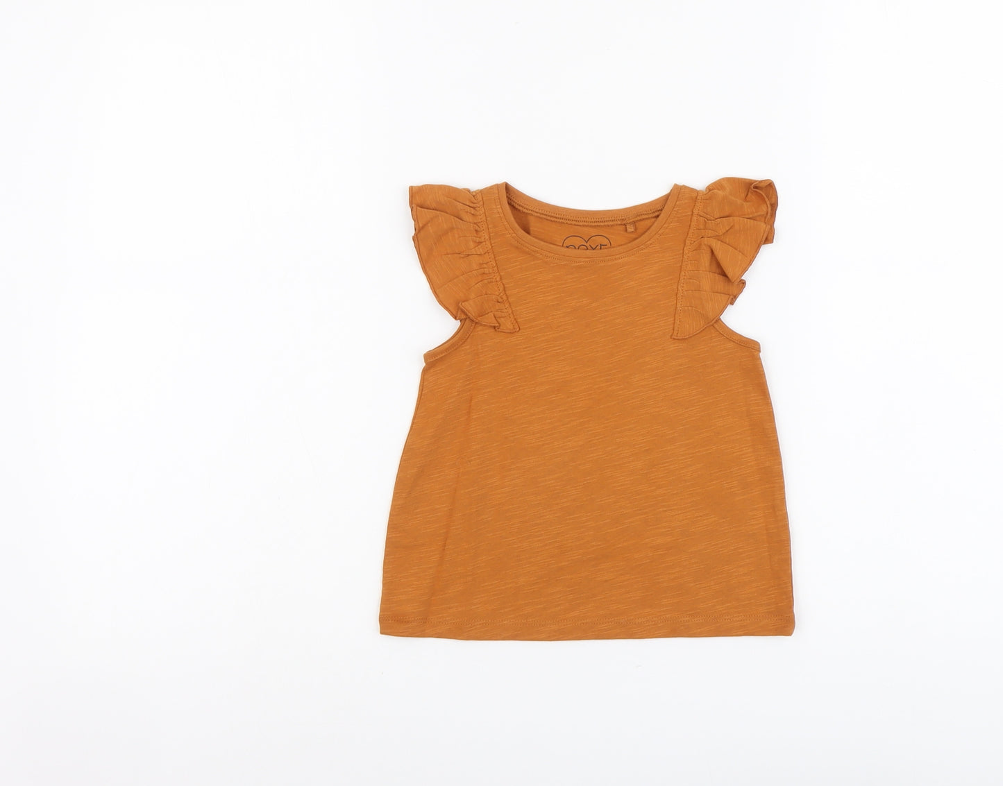 NEXT Girls Brown Cotton Basic Tank Size 2 Years Round Neck Pullover