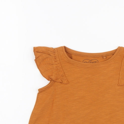NEXT Girls Brown Cotton Basic Tank Size 2 Years Round Neck Pullover