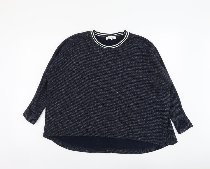 Pumpkin Patch Womens Blue Round Neck Polyester Pullover Jumper Size 10