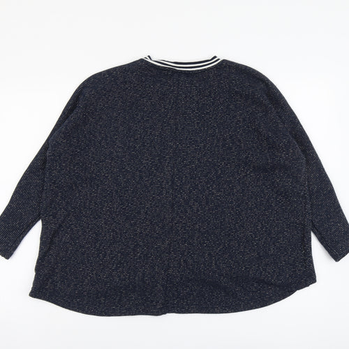 Pumpkin Patch Womens Blue Round Neck Polyester Pullover Jumper Size 10