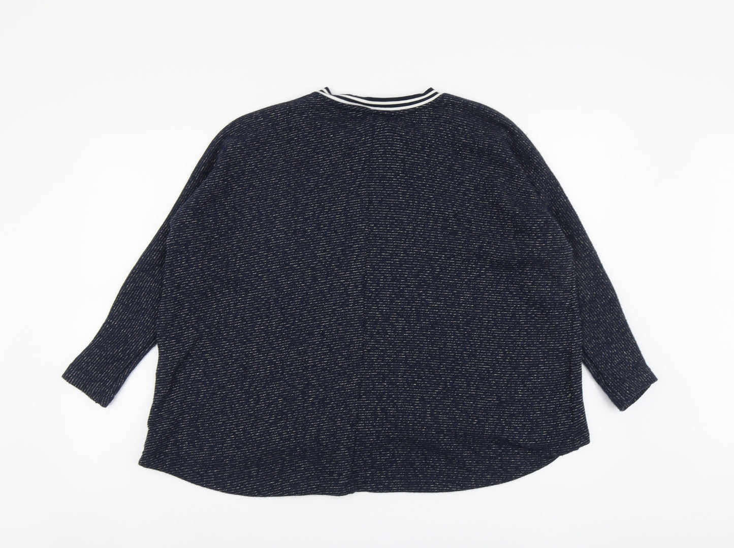 Pumpkin Patch Womens Blue Round Neck Polyester Pullover Jumper Size 10