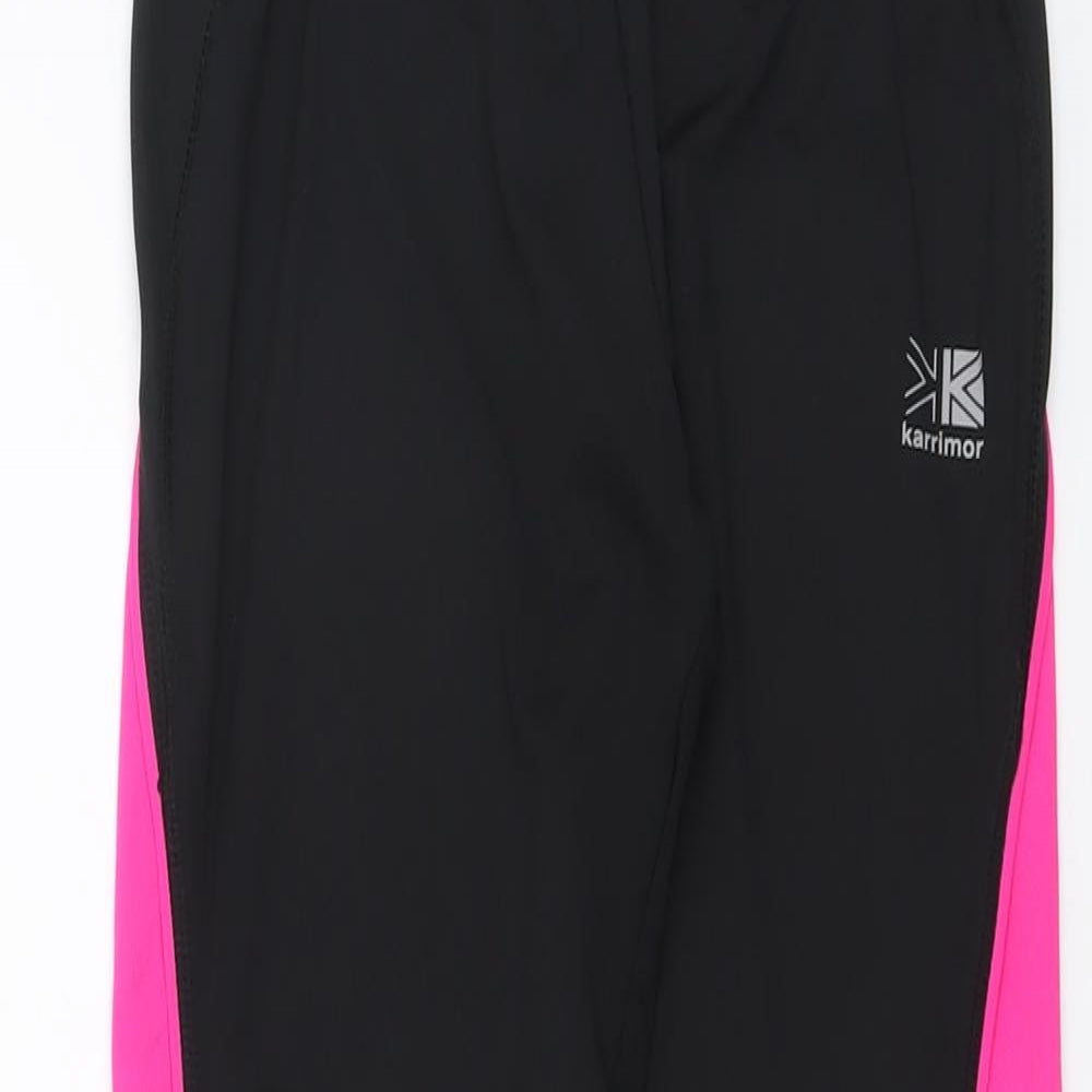 Karrimor Womens Black Polyester Track Pants Leggings Size 8 L28 in Regular Drawstring