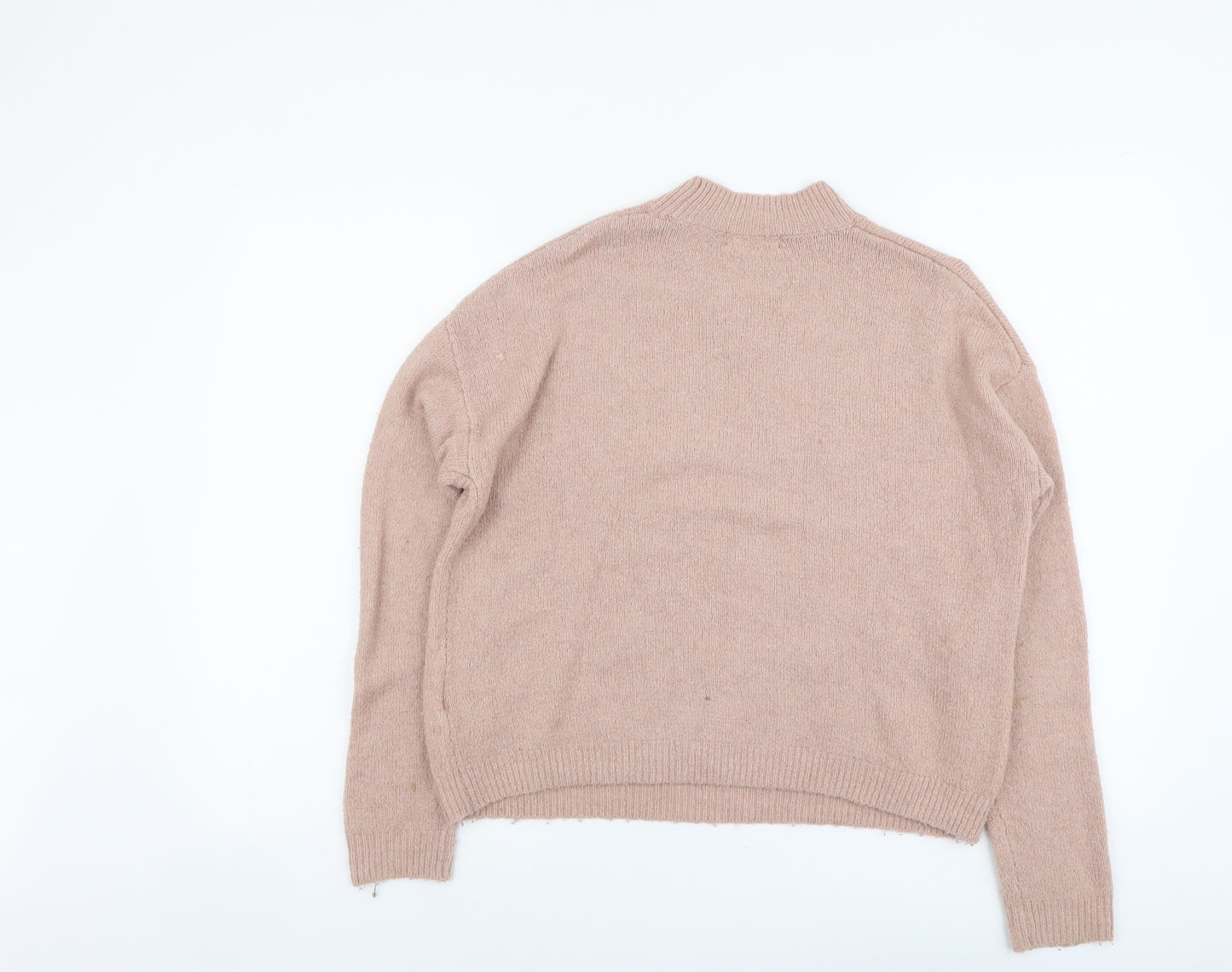 H&M Girls Pink Round Neck Acrylic Pullover Jumper Size 10-11 Years Pullover