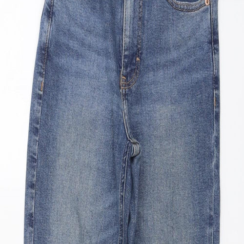 Topshop Womens Blue Cotton Skinny Jeans Size 24 in L27 in Regular Button