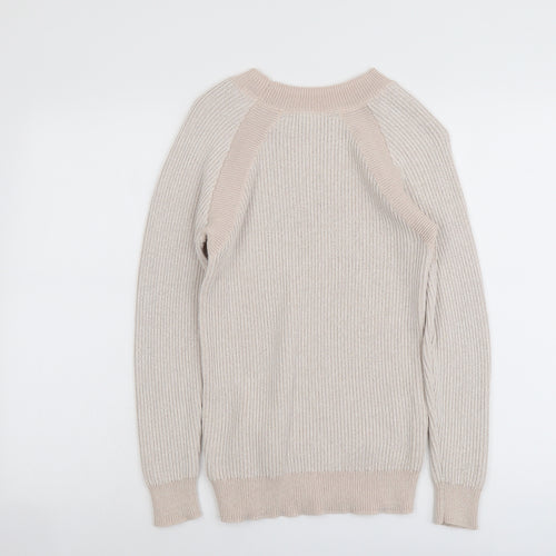 Principles Womens Pink Boat Neck Nylon Pullover Jumper Size 8