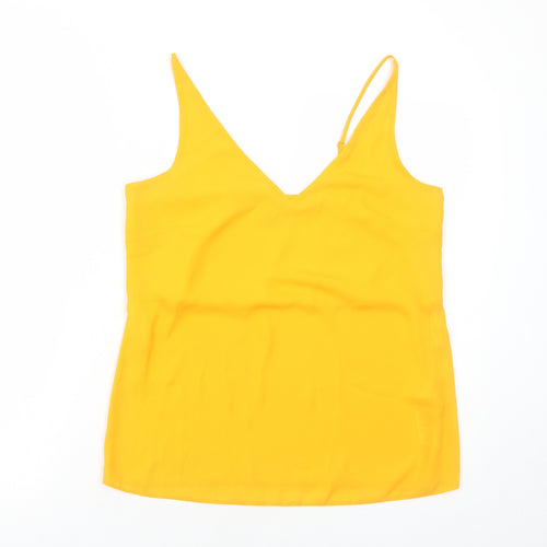 Dorothy Perkins Womens Orange Polyester Basic Tank Size 10 V-Neck