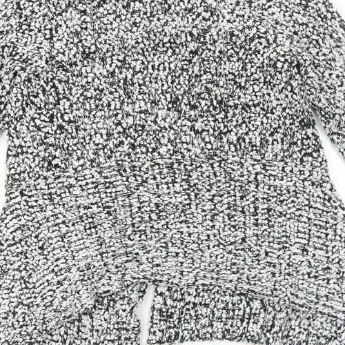Firebrand Womens White Collared Acrylic Pullover Jumper Size M