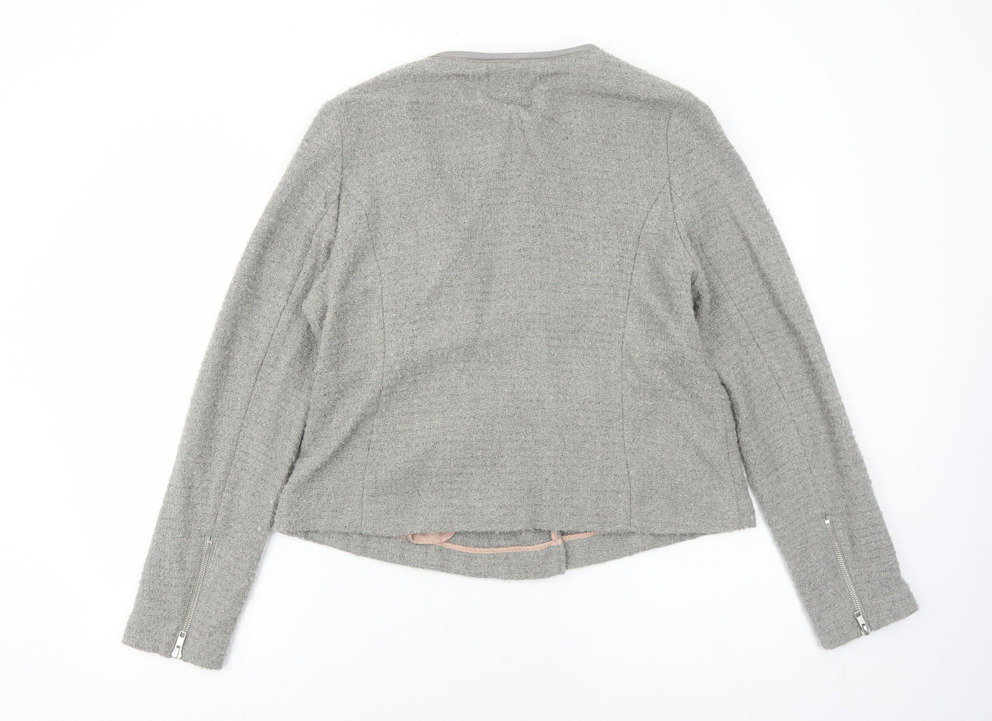 NEXT Womens Grey Jacket Size 16 Zip