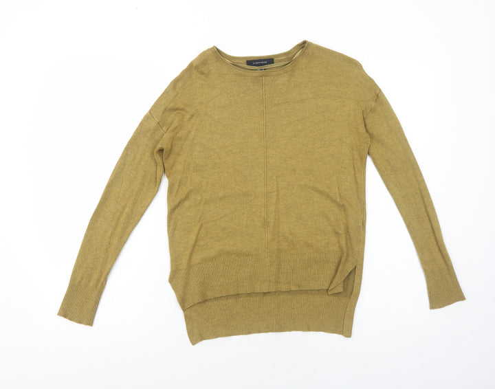 Atmosphere Womens Green Boat Neck Viscose Pullover Jumper Size 8