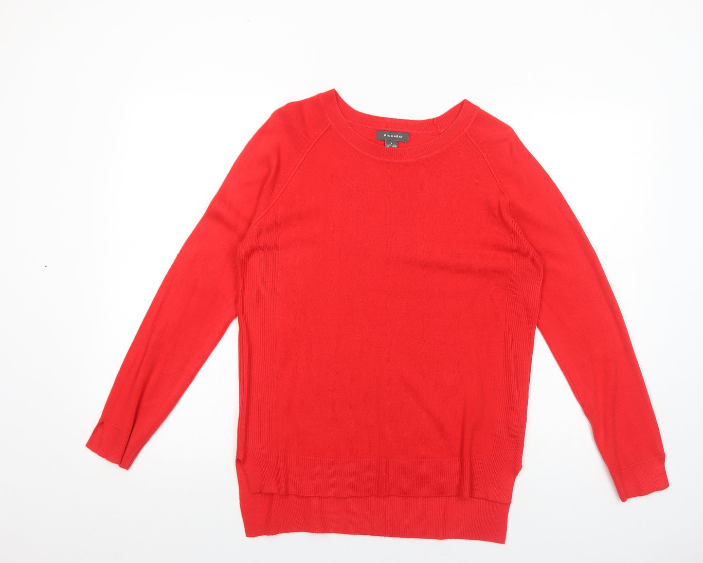 Primark Womens Red Boat Neck Acrylic Pullover Jumper Size S