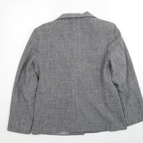 EWM Womens Grey Polyester Jacket Suit Jacket Size 12