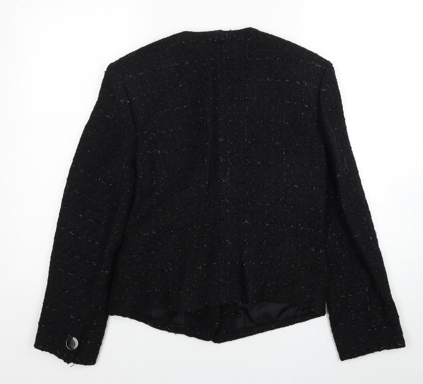 Ouiset Womens Black Jacket Blazer Size 10 Button