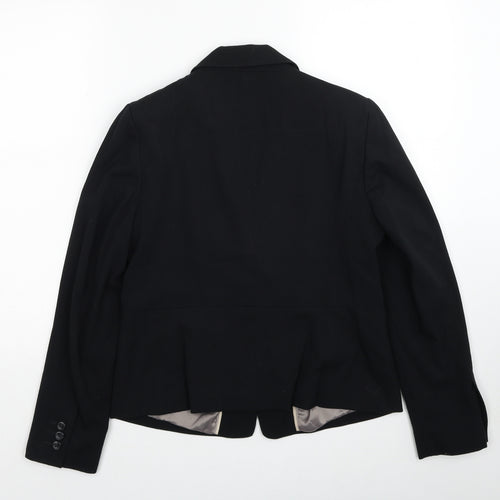 Marks and Spencer Womens Black Polyester Jacket Blazer Size 12