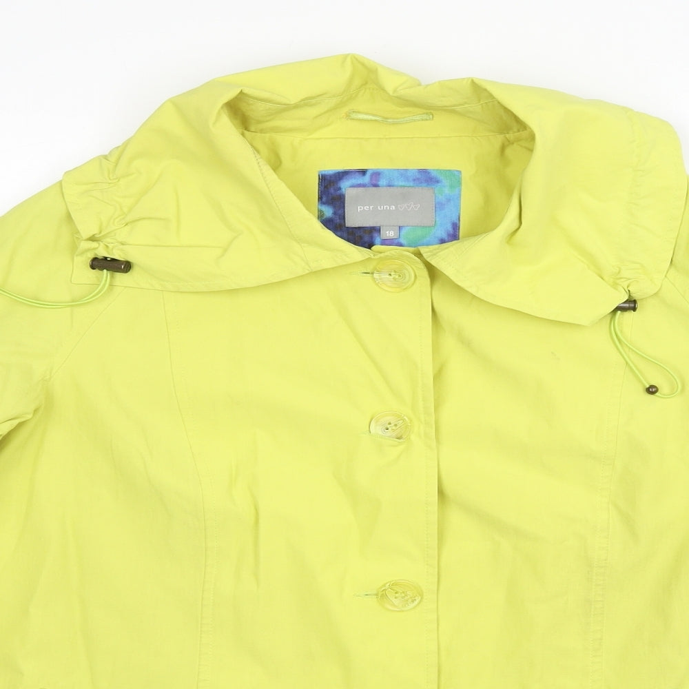 Per Una Womens Yellow Jacket Size 18 Button