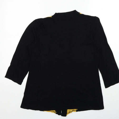 Just Elegance Womens Black V-Neck Striped Viscose Pullover Jumper Size 14 - Twin Set