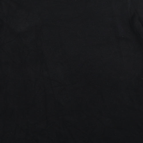Berkertex Womens Black Round Neck Acrylic Pullover Jumper Size 20 - Flower Detail