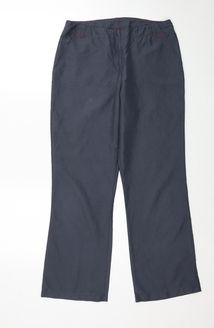 Dorothy Perkins Womens Grey Polyester Carpenter Trousers Size 10 Regular Zip