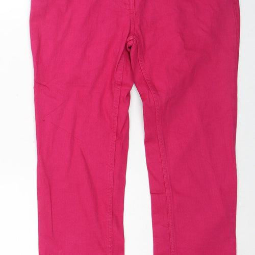 Pineapple Womens Pink Cotton Straight Jeans Size 8 Regular Zip