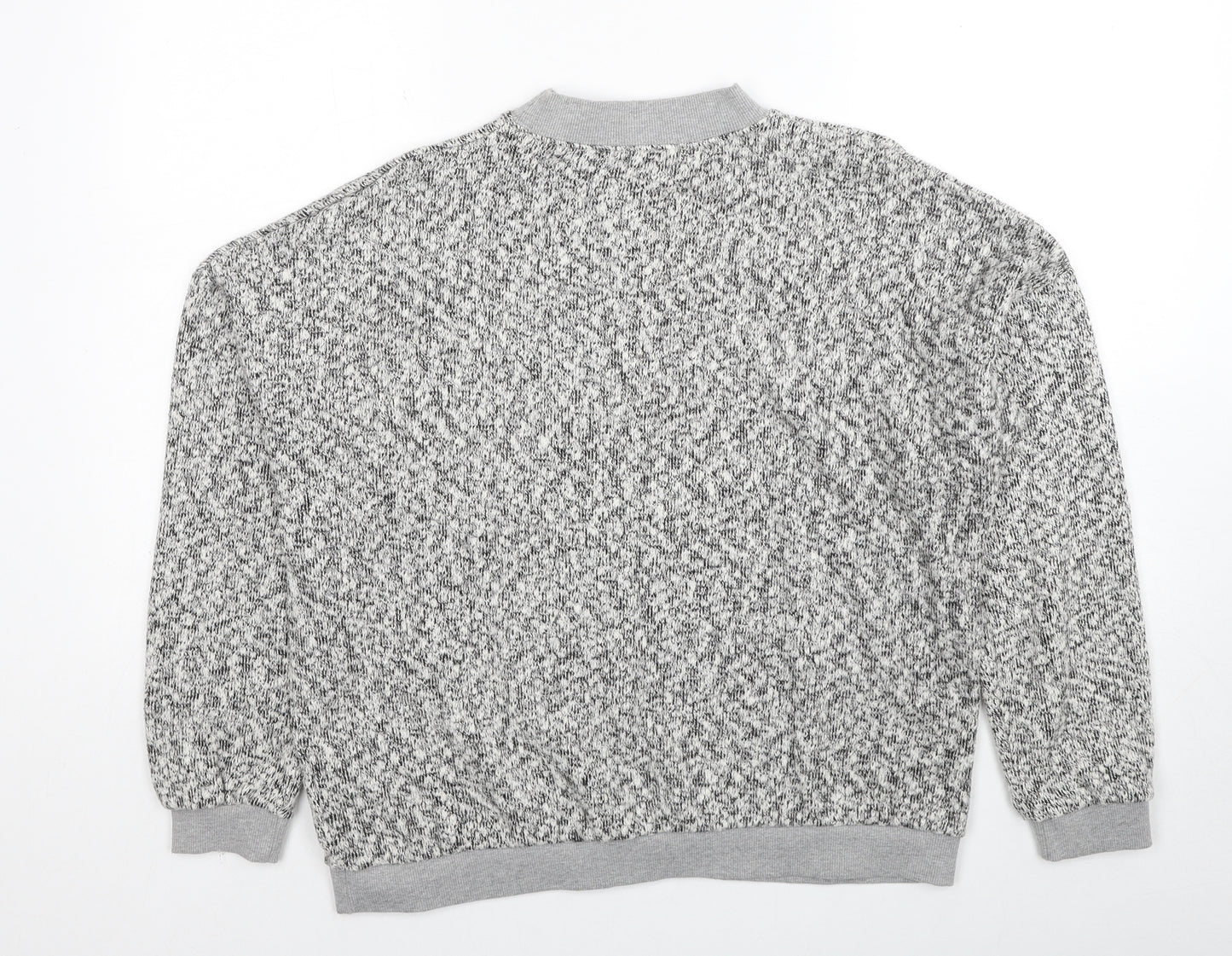 Atmosphere Womens Grey Round Neck Geometric Polyester Pullover Jumper Size 12