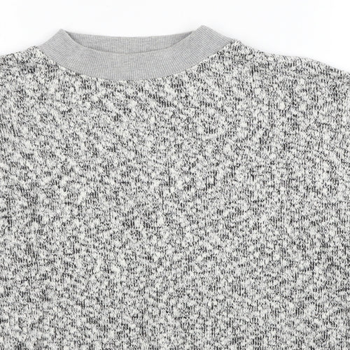 Atmosphere Womens Grey Round Neck Geometric Polyester Pullover Jumper Size 12