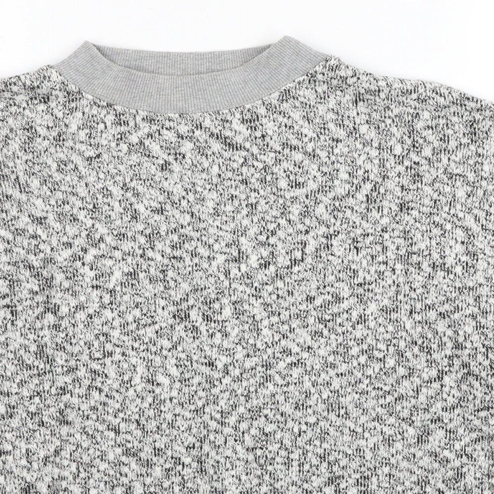 Atmosphere Womens Grey Round Neck Geometric Polyester Pullover Jumper Size 12