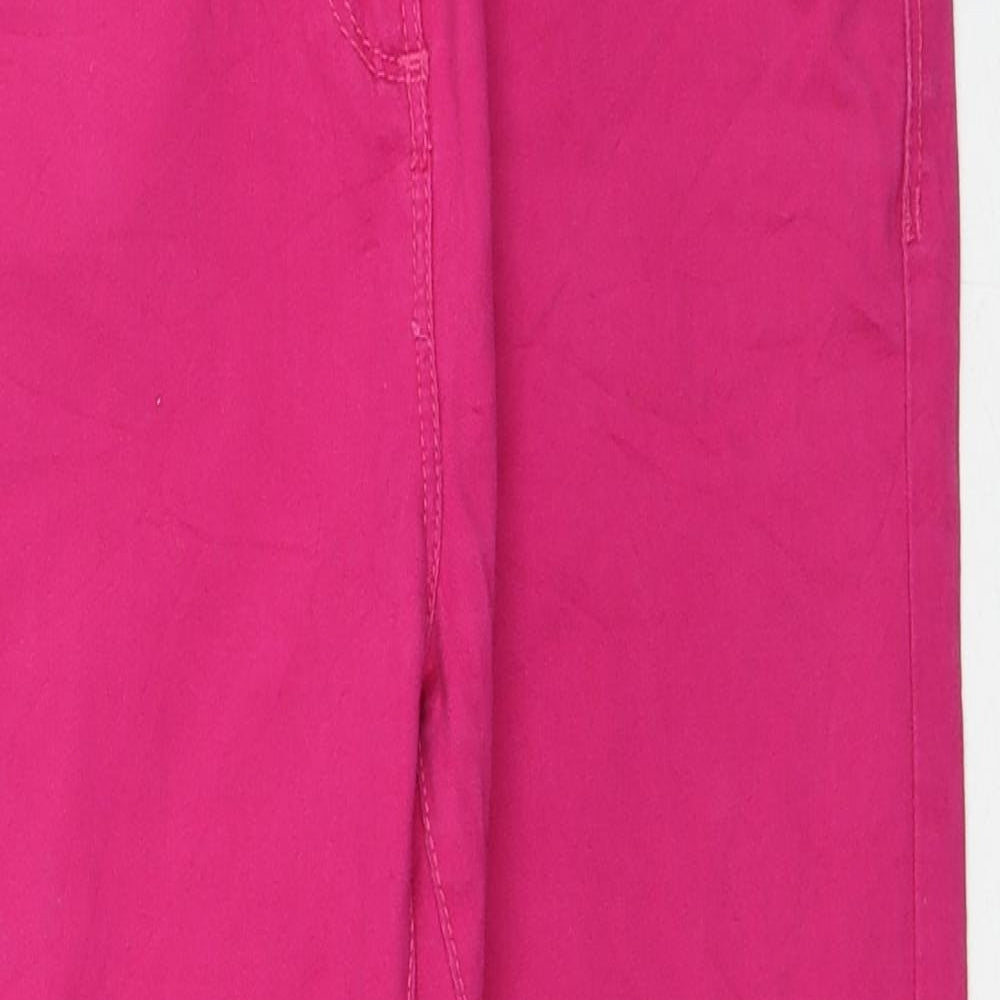 Papaya Womens Pink Cotton Straight Jeans Size 8 Regular Zip