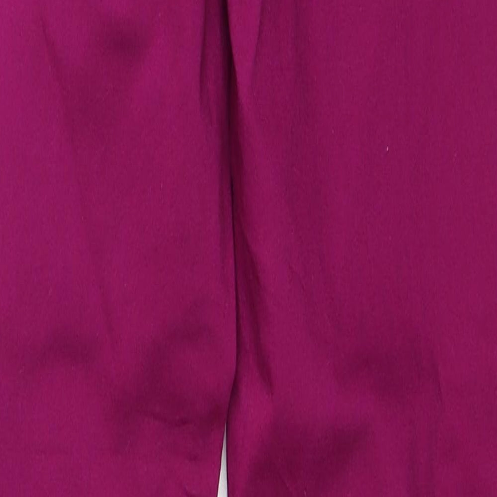 Marks and Spencer Womens Purple Cotton Skinny Jeans Size 8 Regular Zip
