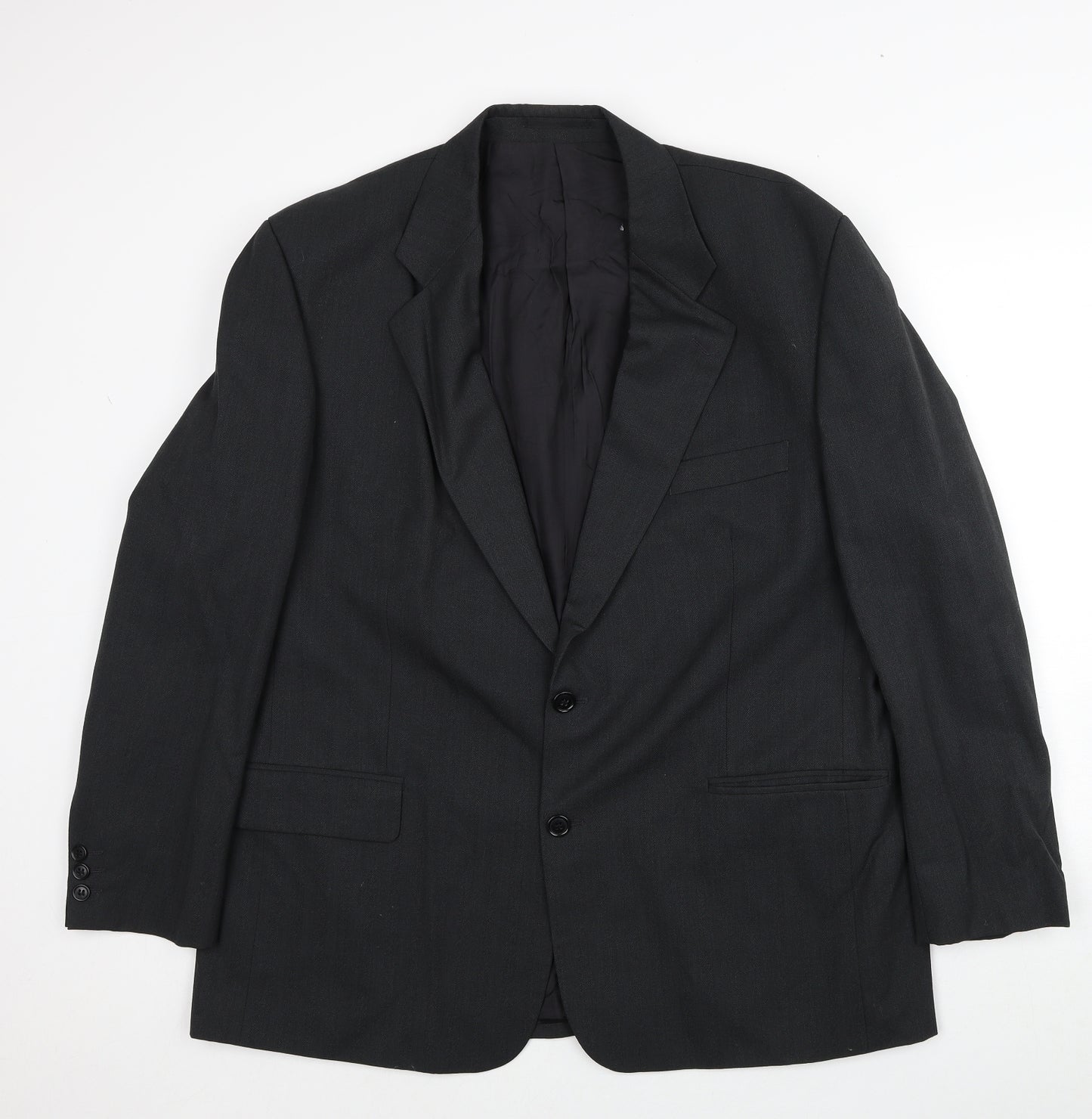 Dunn&Co. Mens Black Polyester Jacket Suit Jacket Size 44 Regular