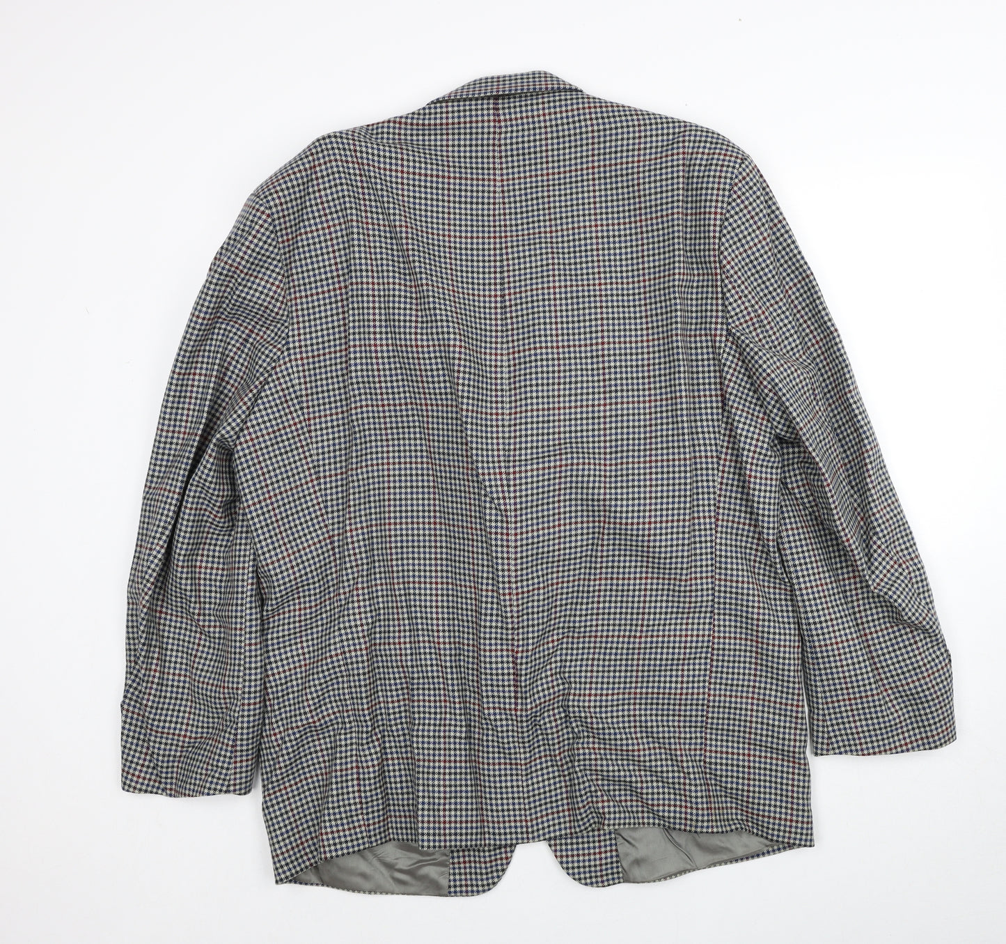 BHS Mens Grey Geometric Wool Jacket Blazer Size 44 Regular