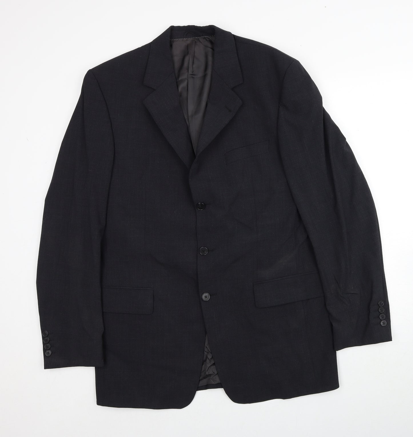 BARUTTI Mens Grey Polyester Jacket Suit Jacket Size 38 Regular