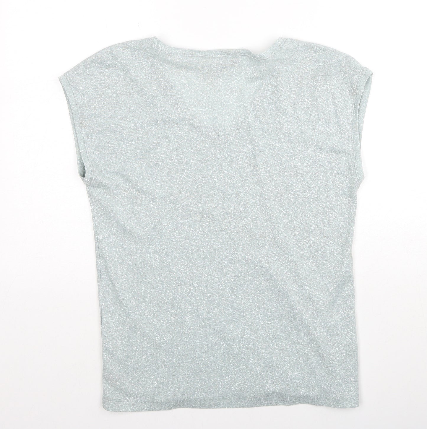 Only Womens Blue Polyester Basic Blouse Size M V-Neck