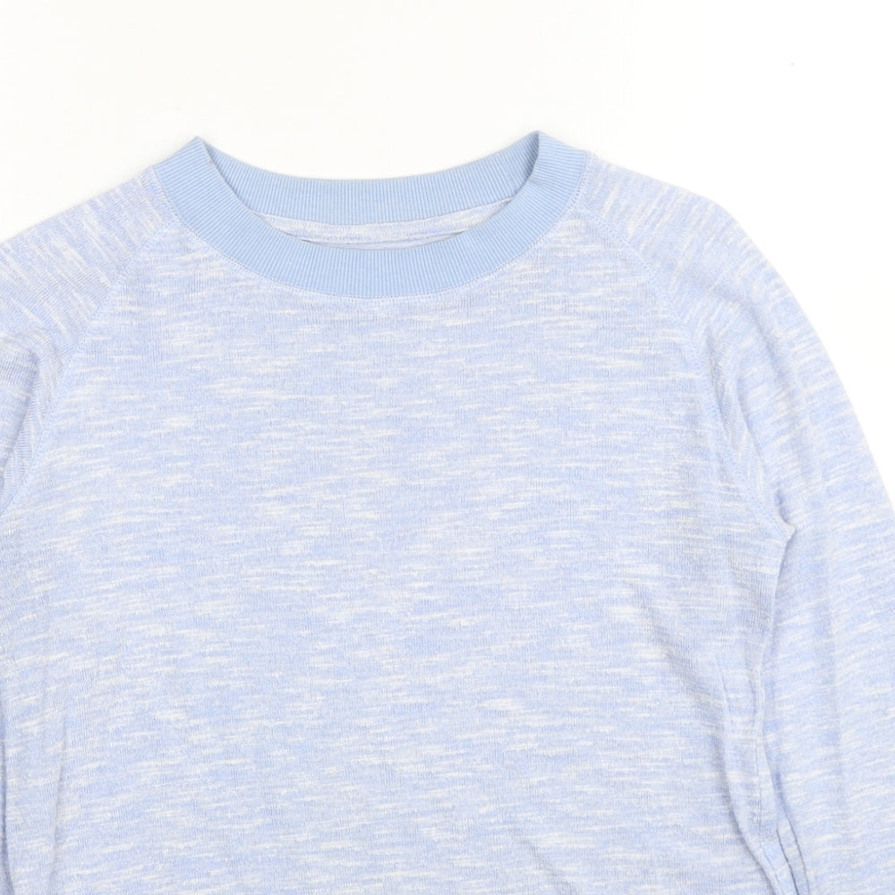 Peacocks Womens Blue Boat Neck Viscose Pullover Jumper Size 6