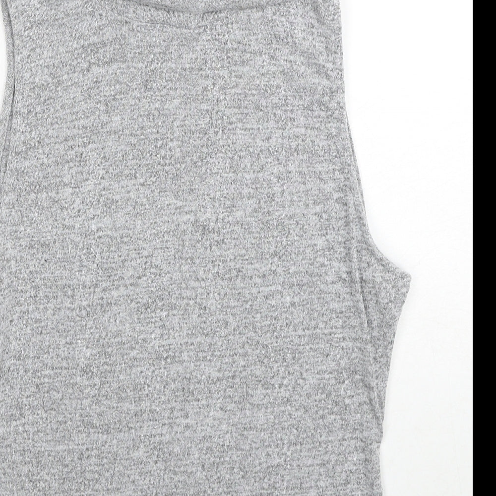 New Look Womens Grey Roll Neck Polyester Pullover Jumper Size 14