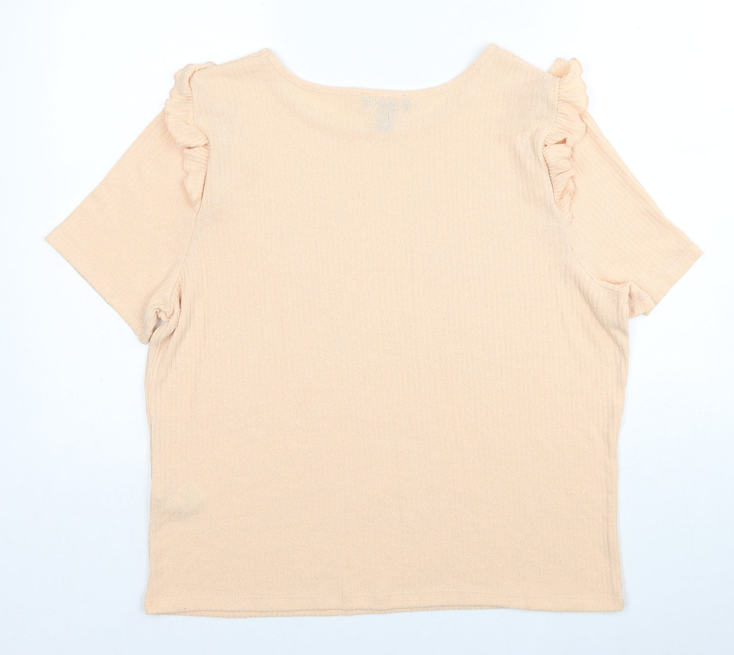 New Look Womens Beige Boat Neck Viscose Pullover Jumper Size 18