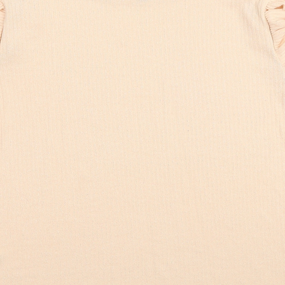 New Look Womens Beige Boat Neck Viscose Pullover Jumper Size 18