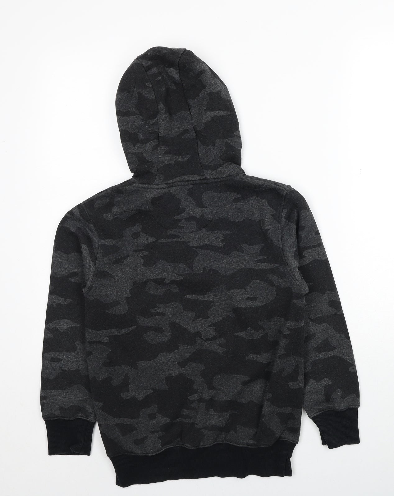 Matalan Boys Black Camouflage Cotton Pullover Hoodie Size 10 Years Pullover